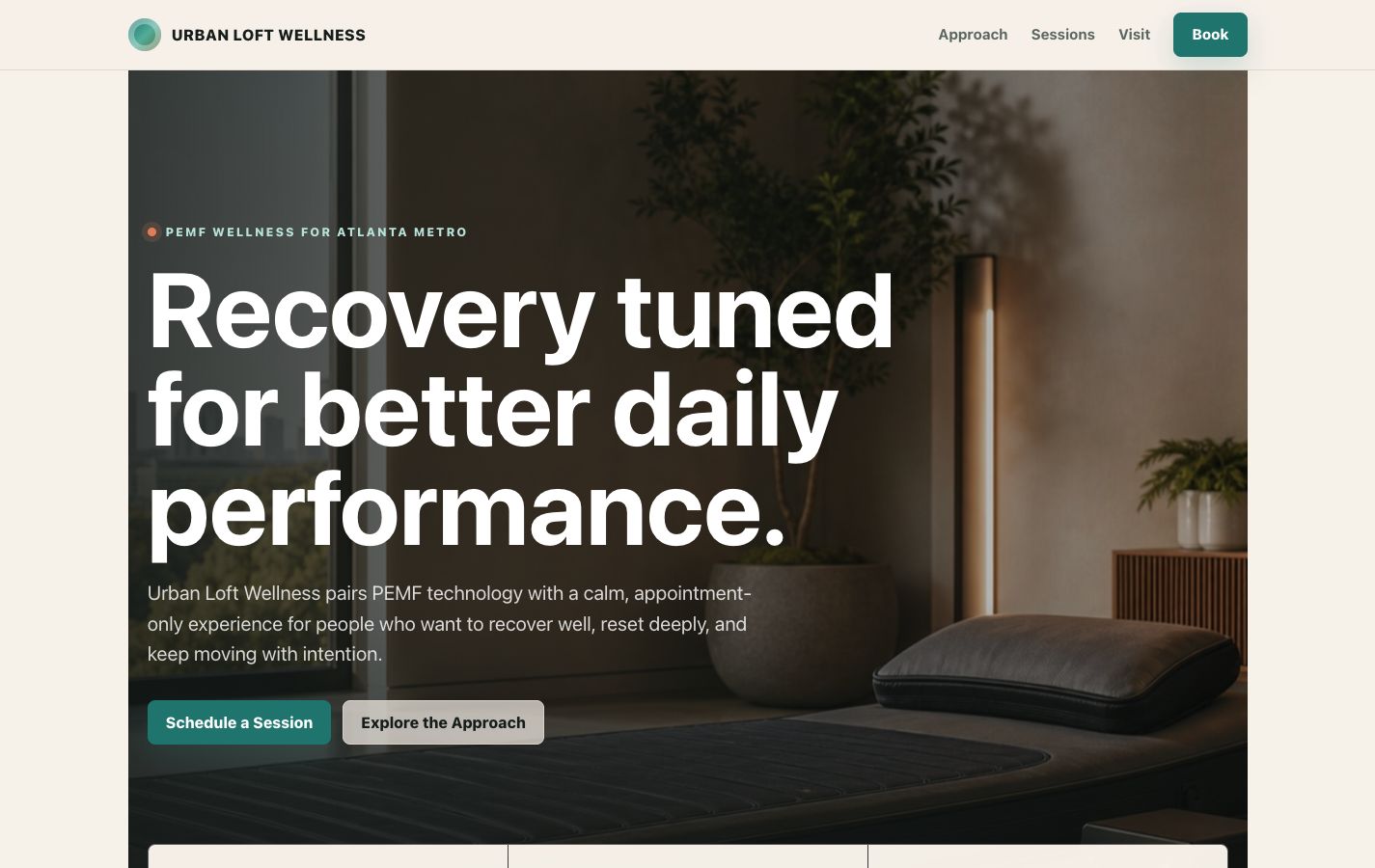 Urban Loft Wellness website preview